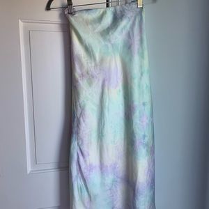 Tye die midi skirt